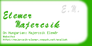 elemer majercsik business card